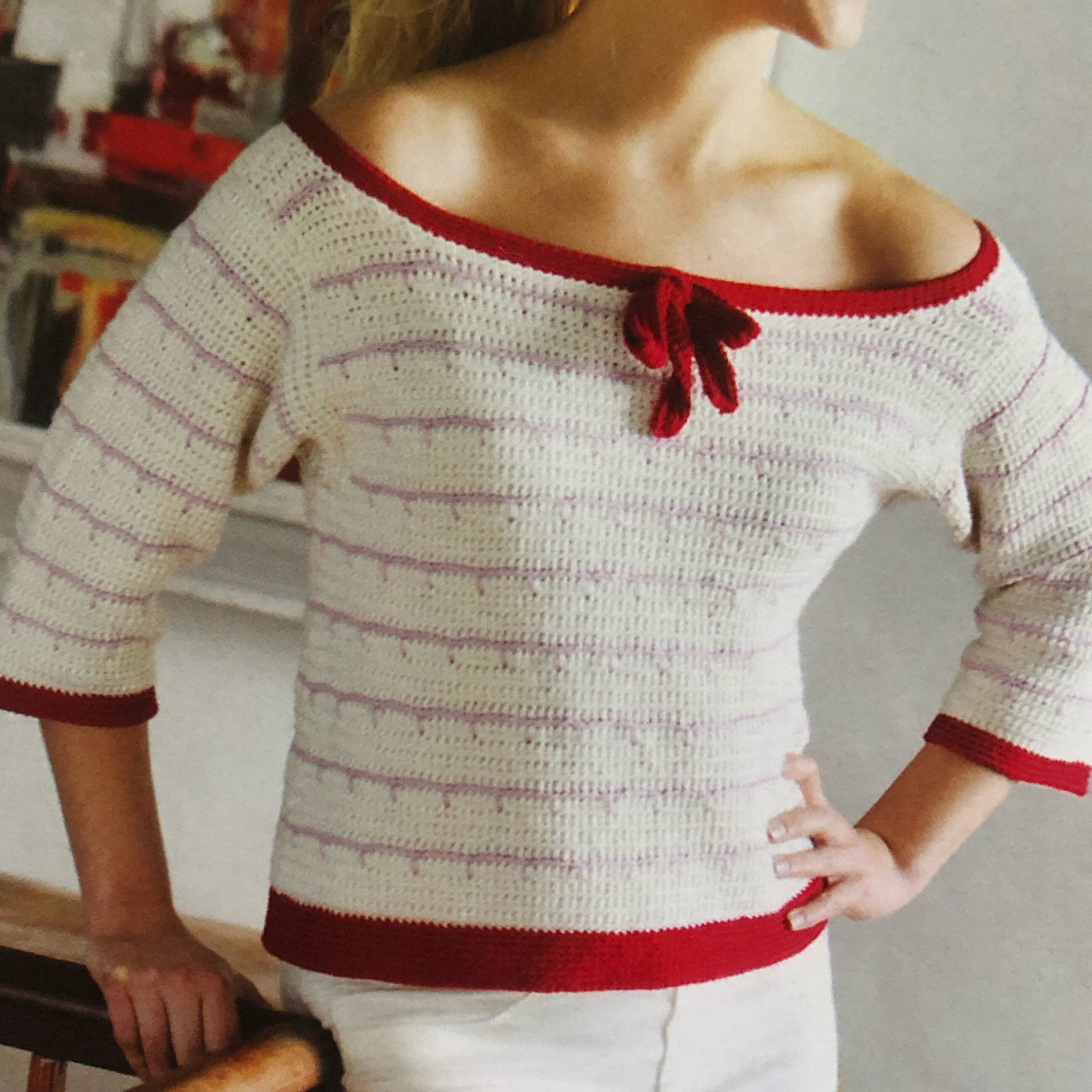 Bow Shoulder Sweater - Etsy