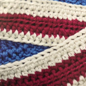 Crochet Union Jack Bag Pattern Create a Shopping Tote Flag Themed Design Crocheting Tutorial Colourful Unique Bags Instant Digital Download image 3