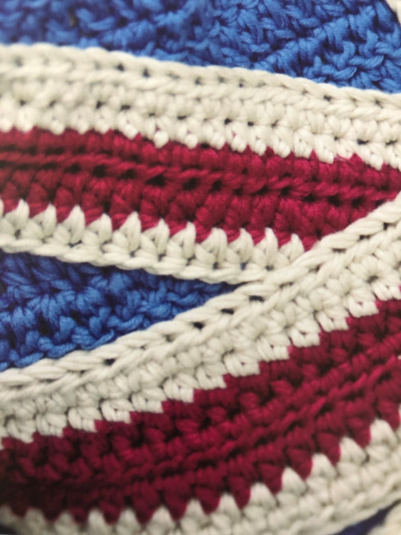 Crochet Union Jack Bag Pattern Create a Shopping Tote Flag Themed Design Crocheting Tutorial Colourful Unique Bags Instant Digital Download image 3