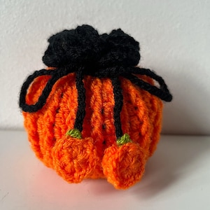 Crochet Drawstring Pouch Bag Pattern Crocheting Trick or Treat Bags Fun Christmas Project Easy Crocheting Tutorial Instant Digital Download