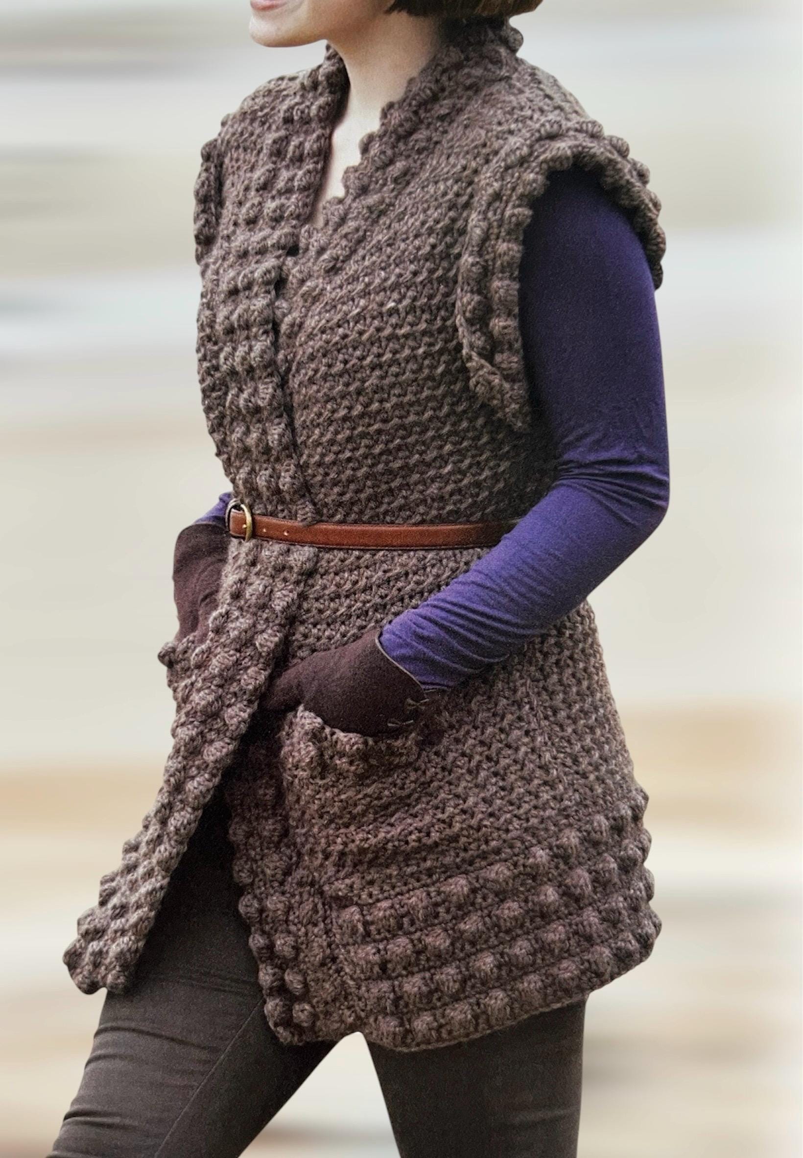39 Chunky Cardigan Crochet Patterns to Cozy Up Your Wardrobe 23 Crochet Chunky Cardigan Pattern Beautiful Bobble Stitch