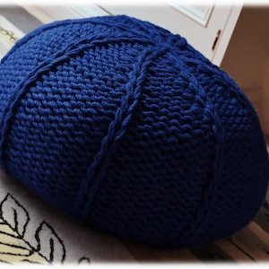 Knitted Oversized Floor Cushion Knit A Large Chunky Pouffe Create Scatter Pillows Easy Knitting Tutorial Instant Digital Download