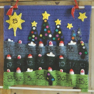 Gehäkelte Interaktive Familie Weihnachtsspaß Adventskalender Häkelanleitung Sofortiger digitaler Download Für festliche Dekorationen