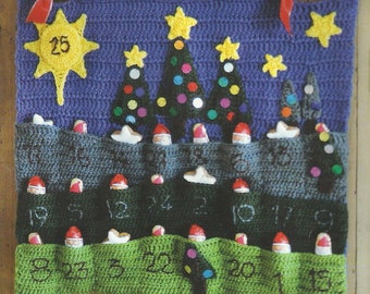 Crochet Interactive Family Christmas Fun Advent Calendar Crocheting Tutorial Instant Digital Download For Festive Decorations