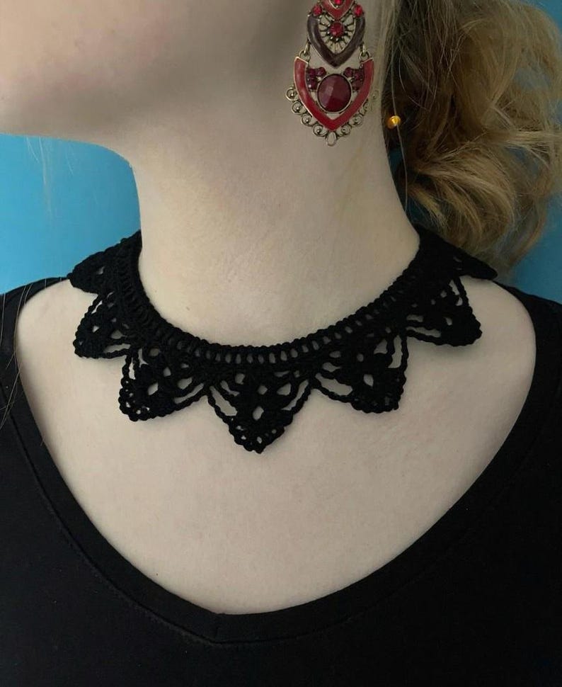 Crochet Choker Collar Pattern Create a Stylish Elegant Necklace Easy Ideal for Beginners Crocheting Tutorial Instant Digital Download image 1