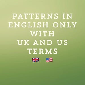 以下が含まれることがあります： 緑色の背景に「Patterns in English only with UK and US terms」というテキストが表示されています。イギリスとアメリカの旗がテキストの下に表示されています。