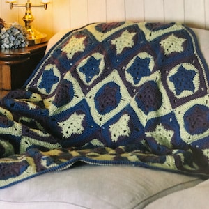Crochet Star Granny Square Blanket Pattern Create Warm Comfy Stunning Throw With This Easy Crocheting Tutorial Instant Digital Download