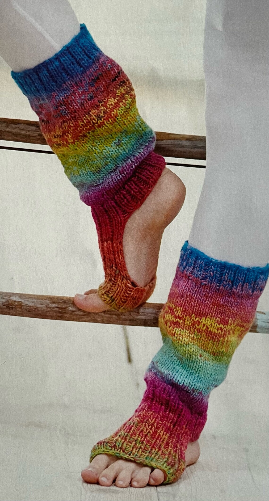 Make Your Own Knitted Yoga Socks Pattern Exercise Accessories Design ...