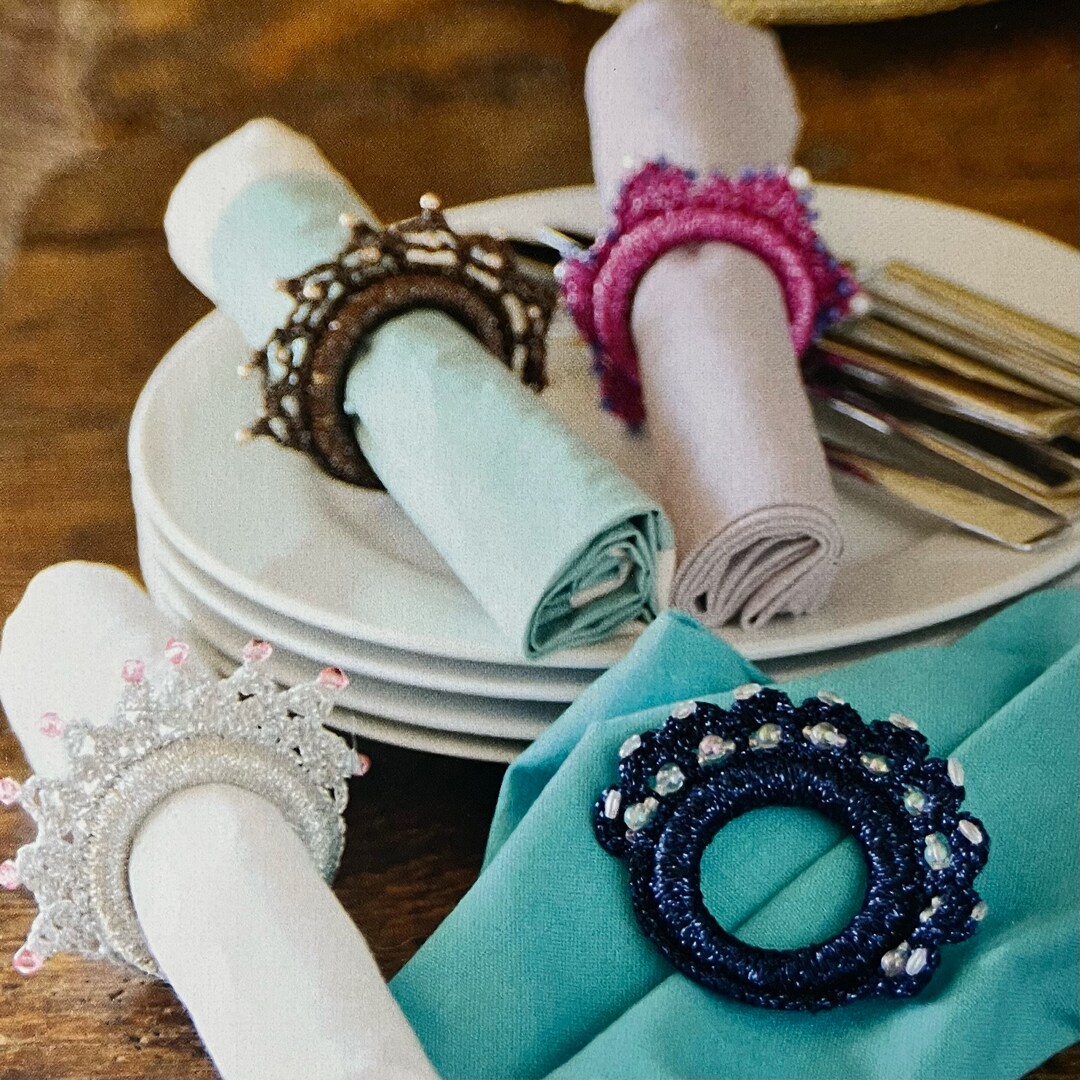 Crochet Glittery Napkin Ring Pattern Add A Touch of Sparkle