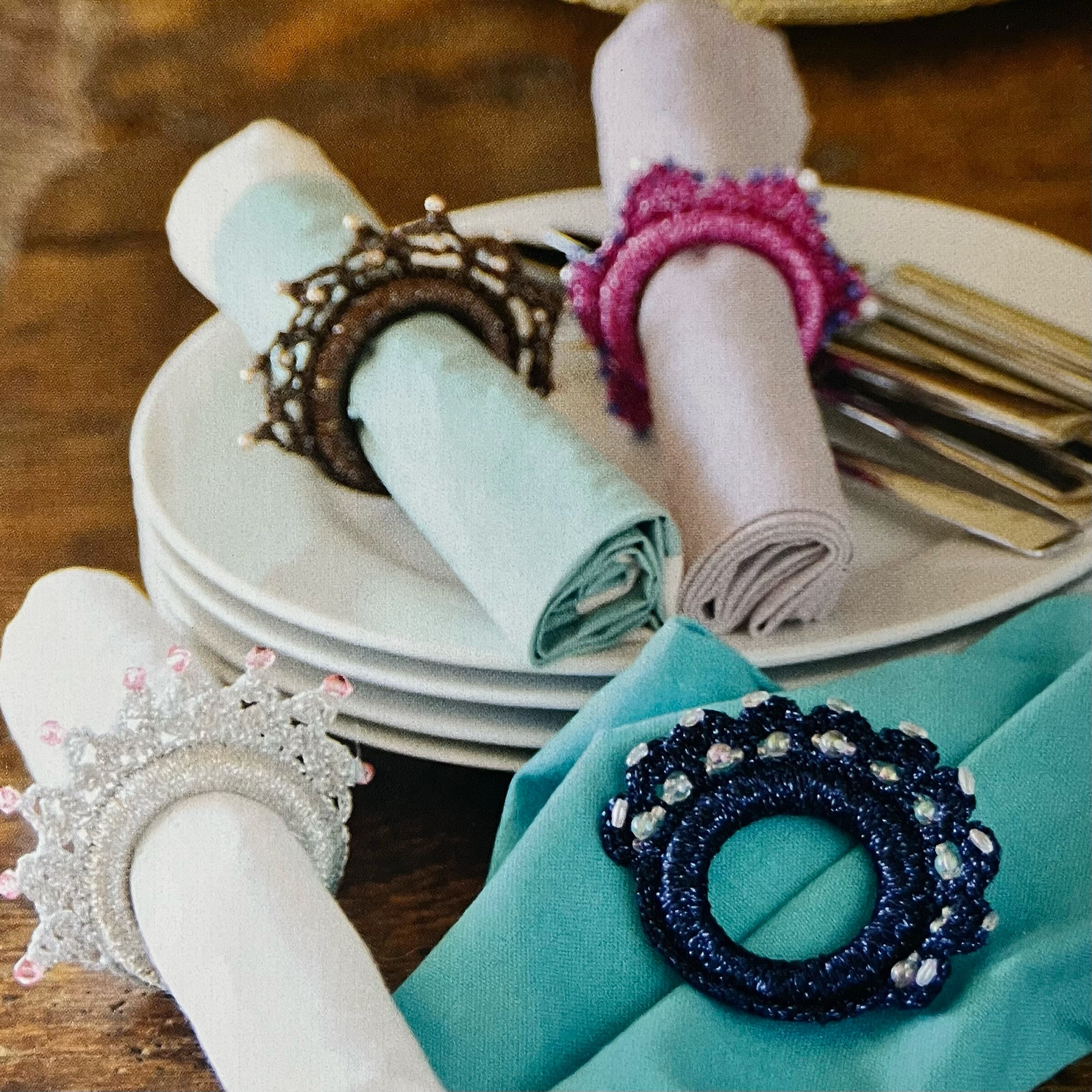 Crochet Glittery Napkin Ring Pattern Add A Touch of Sparkle to