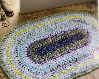 Crochet Rag Rug Pattern Create an Oval Shaped Rug For Unique Home Decor Easy Crocheting Tutorial Instant Digital Download
