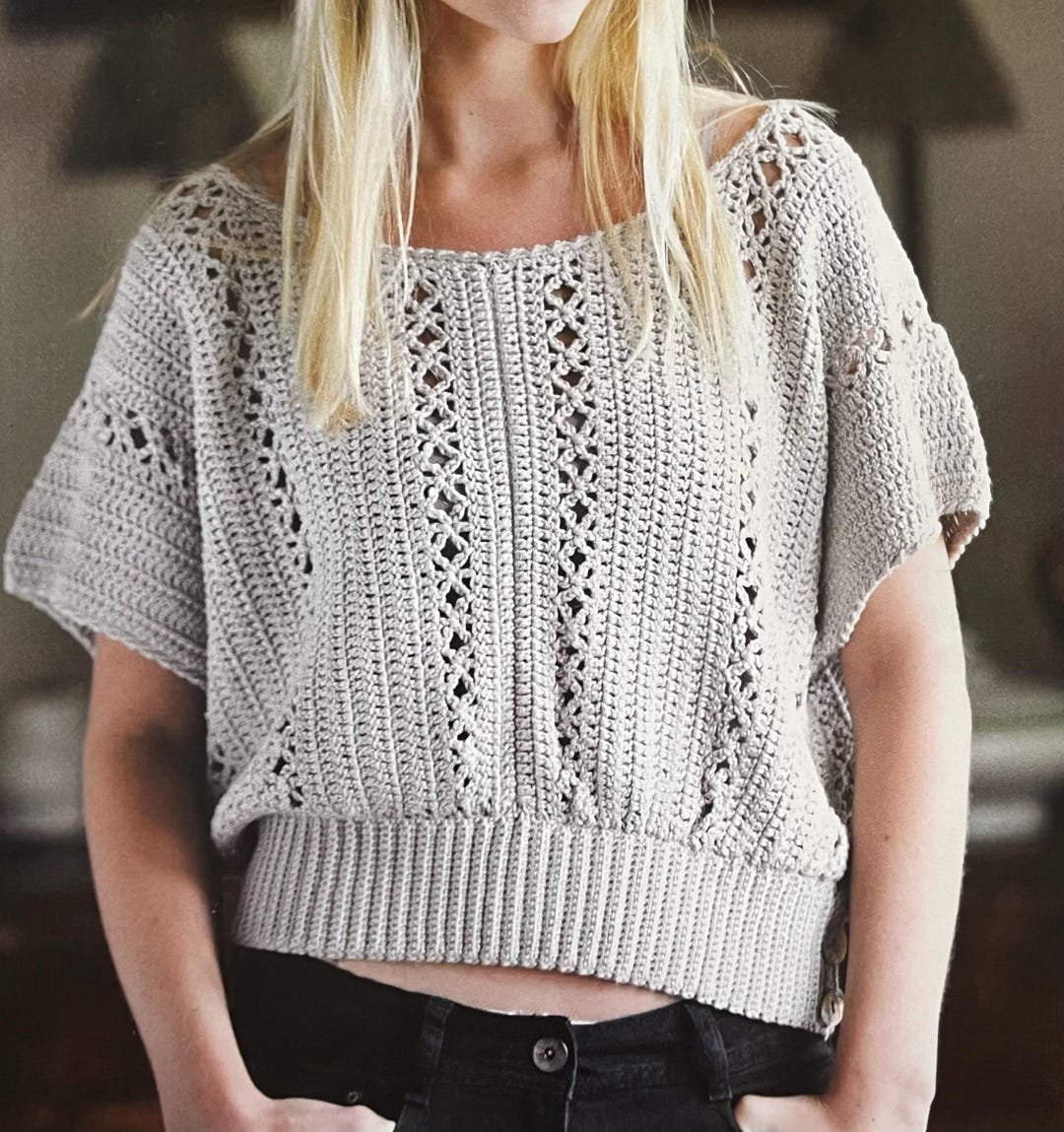 Stunning Crochet Summer Batwing Top Create A Loose Boho Chic Design stunning-crochet-summer-batwing-top-create-a-loose-boho-chic-design