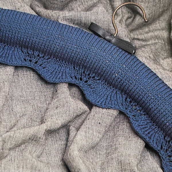 Vintage Knitted Padded Hanger Cover PDF Pattern Instant Download