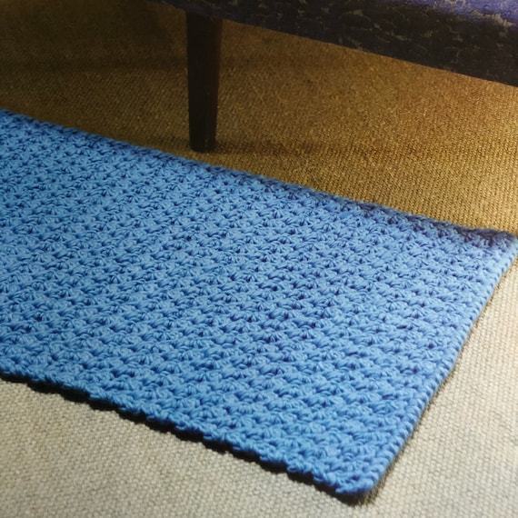 Easy Crochet Textured Rug Pattern Chunky Yarn Homely Mat Simple Design for Home Decor Crocheting Tutorial Soft Cosy Instant Digital Download