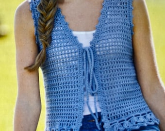 Crochet Openwork Mesh Vest Crochet Pattern A Lovely Chic