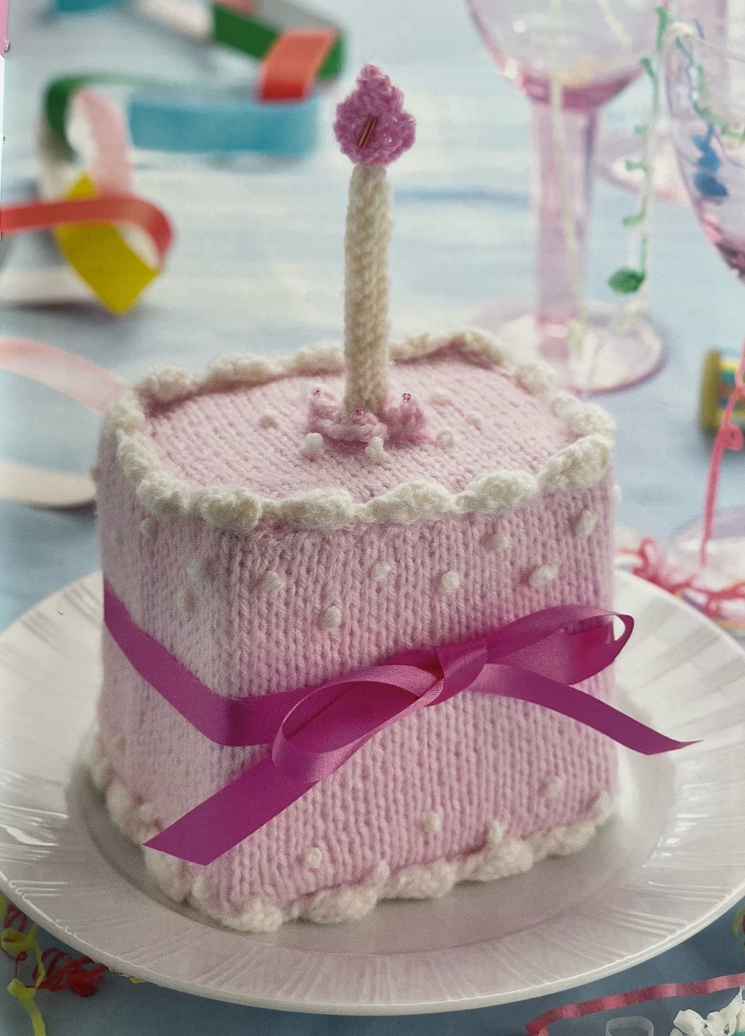Knitted Birthday Cake Pattern Knitting PDF Pattern Instant Etsy