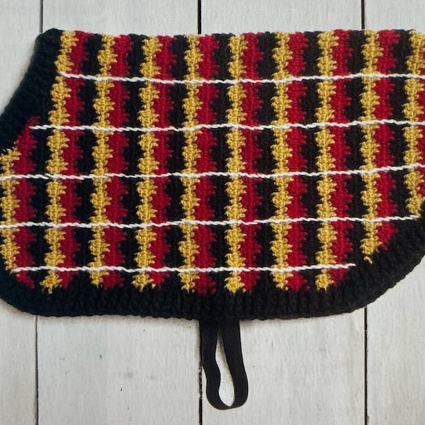 Lovely Crochet Dog Checked Coat Pattern Keep Your Little Dog Stylish Instant Download