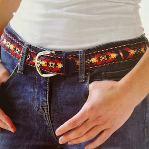 Bright Patterned Crochet Aztec Style Belt Pattern Instant Download