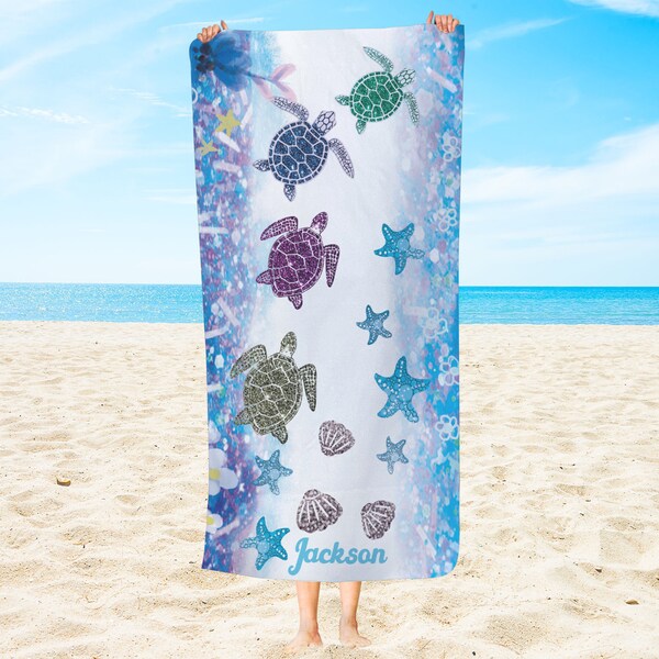 Sea Turtle Towel Etsy