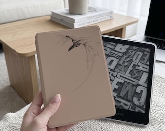 Custodia posteriore magnetica per Kindle Dragon Custodia Kobo Paperwhite Custodia 12th 7" Kindle Colorsoft Custodia magnetica staccabile Paperwhite 11th 6.8" Retro trasparente