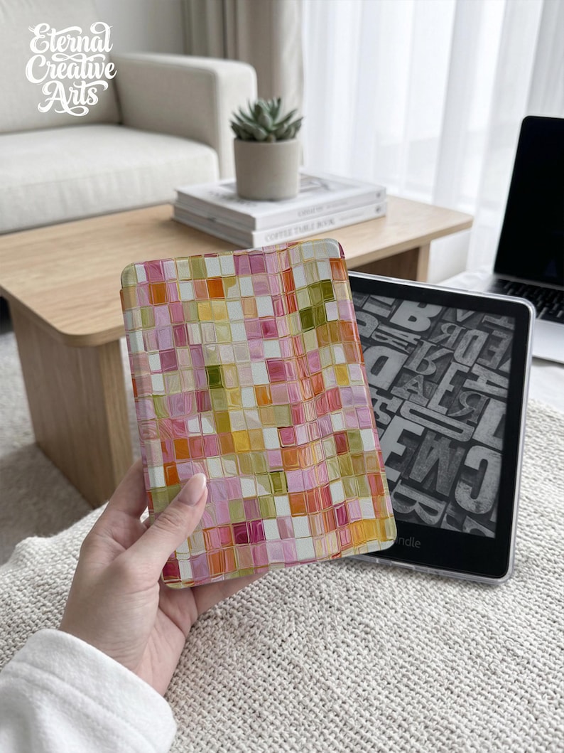Stained Glass Kindle Case 2026, Kobo Case, Detachable Magnetic Back, Paperwhite 12th 11th, Kindle Colorsoft, Kindle Basic, Clear Back Cover image 5