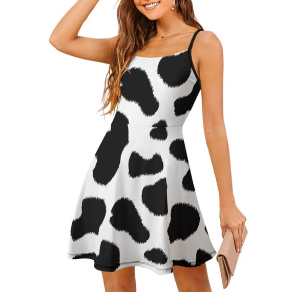 Cow print cheap slip dress
