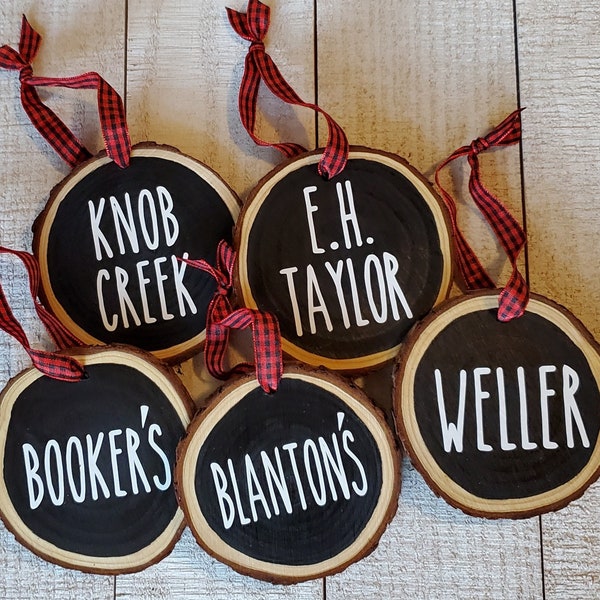 Kentucky Bourbon Whiskey Ornaments - Bottle Topper - Whiskey Gift - Bourbon Decor - Fathers Day