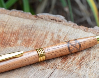 Mahogany Wood Celtic Knot Pen. Handmade Wooden Pen. Gift Ready, Fast Free Shipping!