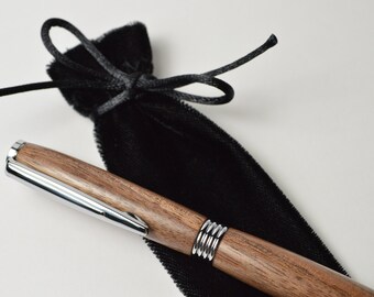 Peruvian Walnut Pen ~ Gift for Grads ~ with Velvet Pouch for Presentation ~ Fast Shipping