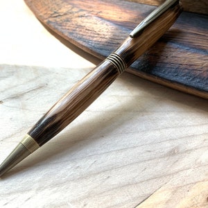 Whiskey Barrel Pen Wood Rustic Whiskey Bourbon Barrel Cigar Pen Man Cave Gift Home Office Desk Pen