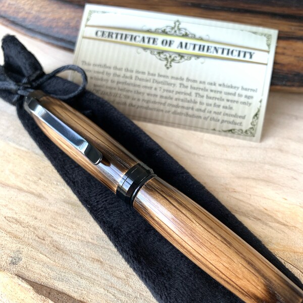 Genuine Tennessee Whiskey Barrel Wood Cigar Pen ~ Handmade Cigar Pen ~ Hand Turned Wooden Pen