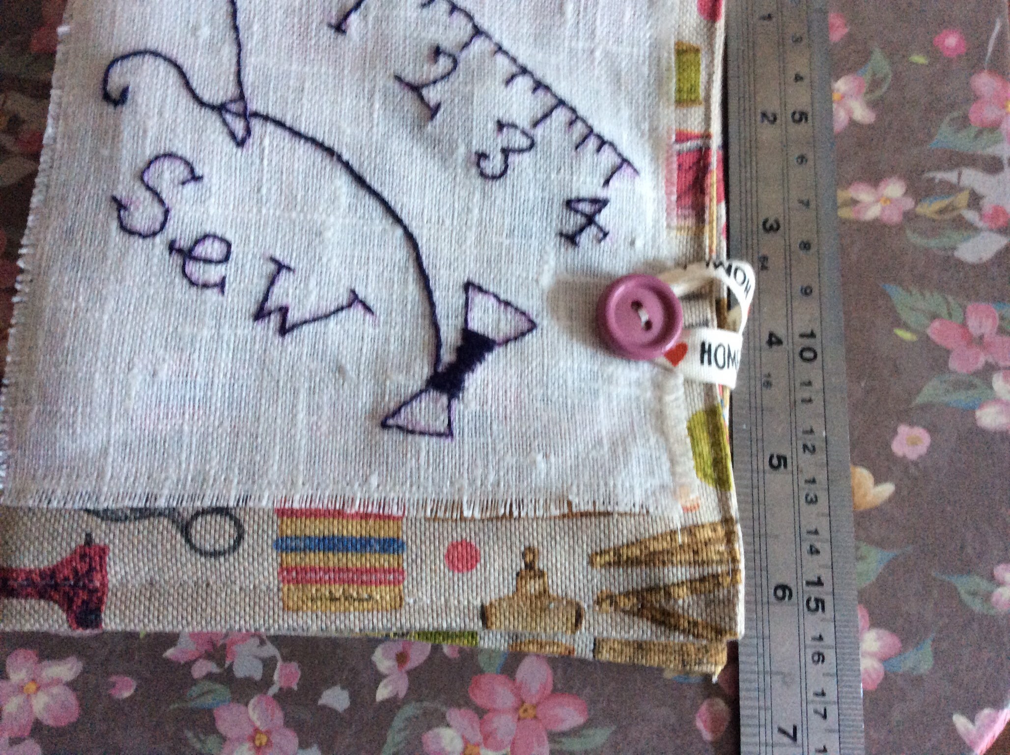 Handmade embroidered sewing needle case supersized with pins Etsy