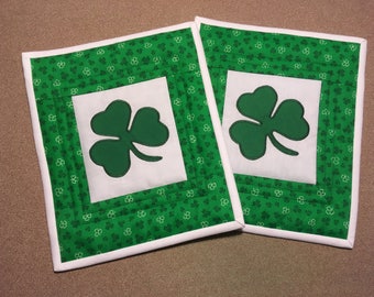 Shamrock Quilted Mug Rug Coaster