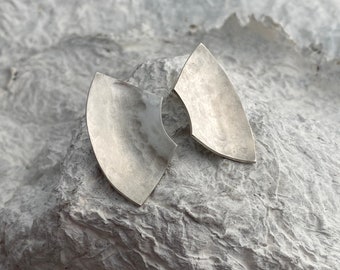 Elegant sterling earrings, stylish studs, handmade and unique.