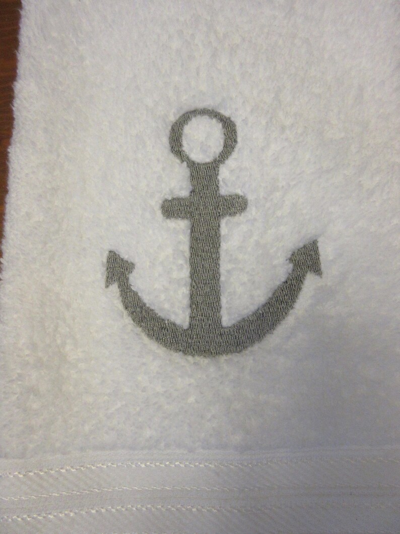 Anchor Hand Towel Etsy
