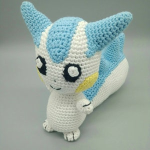Handmade crochet amigurumi kawaii Pachirisu plushdoll - READY TO SHIP -