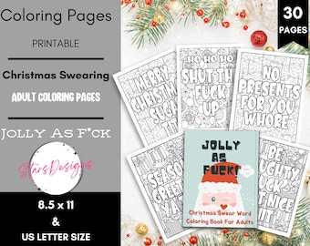 Jolly As F*ck Christmas Coloring Pages For Adults