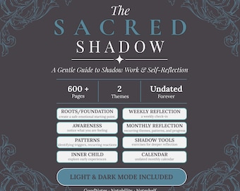 Sacred Shadow Planner, Shadow Work Journal, Inner Child Self Reflection (PDF Download)
