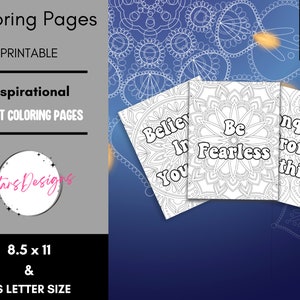 Inspirational Coloring Pages For Women, Gifts For Her, Mandalas