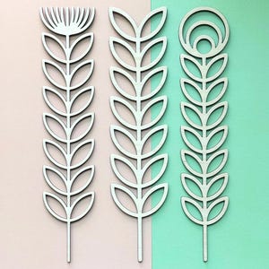 Scandinavian Flowers | Wooden Swedish Folk Art | Wooden Flowers | Set of 3