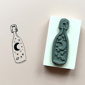 Magic Bottle Rubber Stamp for Card Making, Journaling and Scrapbooking | Stamps for Crafts | Stamping Supplies