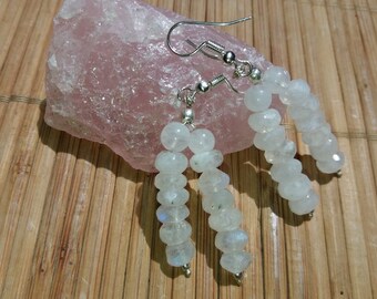 Moonstone Dangle earrings faceted