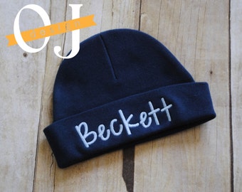 navy newborn hat