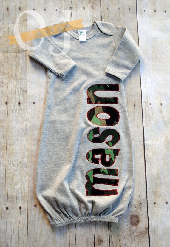 personalized baby boy gown