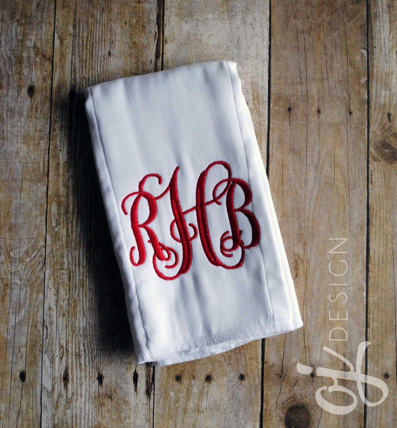 Baby Girl Newborn Gift NEW Baby Shower Gift Personalized Burp Cloths Red Monogram Burp Classic Baby Girl Red and Black Ladybug