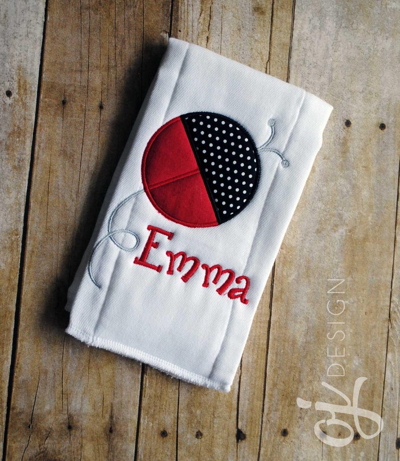 Baby Girl Newborn Gift NEW Baby Shower Gift Personalized Burp Cloths Red Monogram Burp Classic Baby Girl Red and Black Ladybug