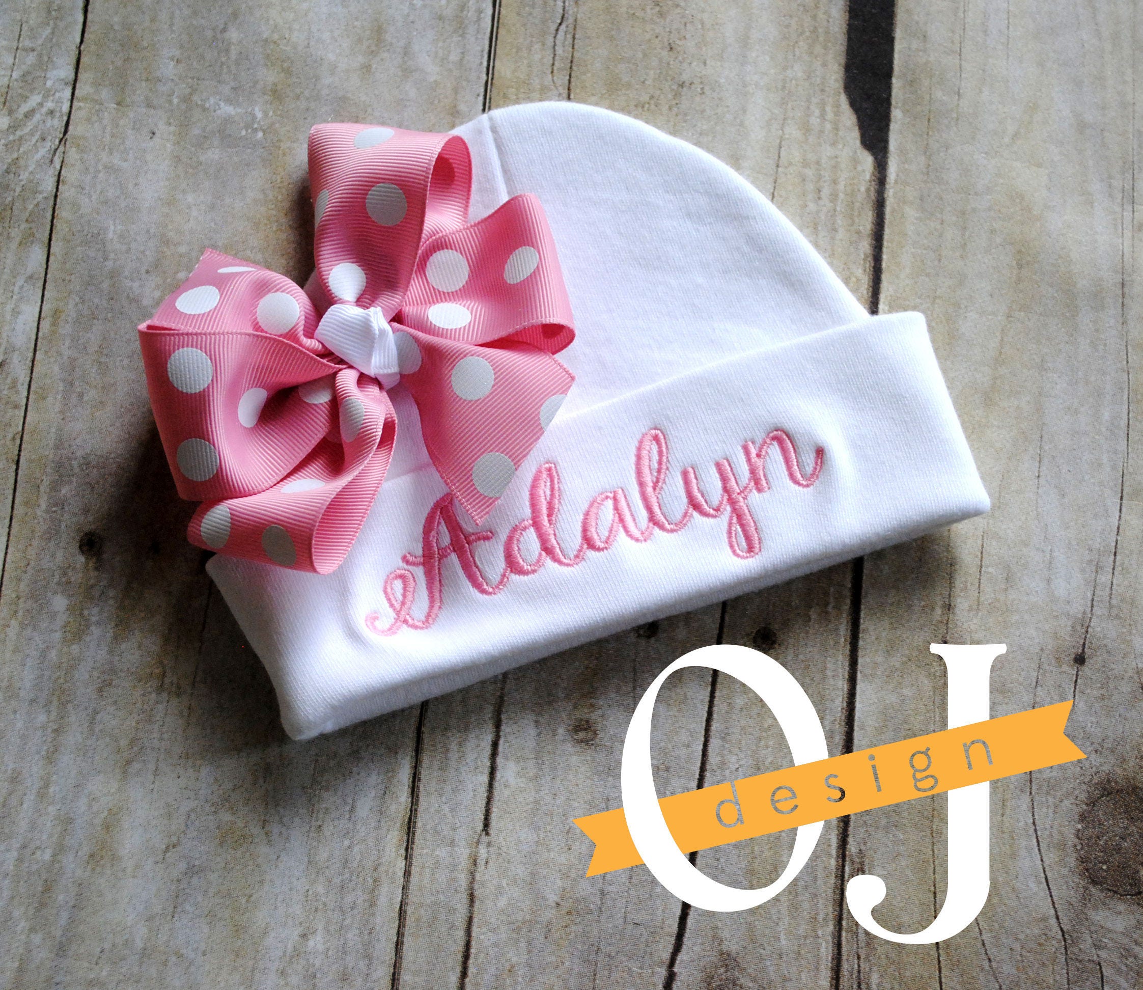 Personalized Baby Girl Name Hat baby hat infant hospital Etsy