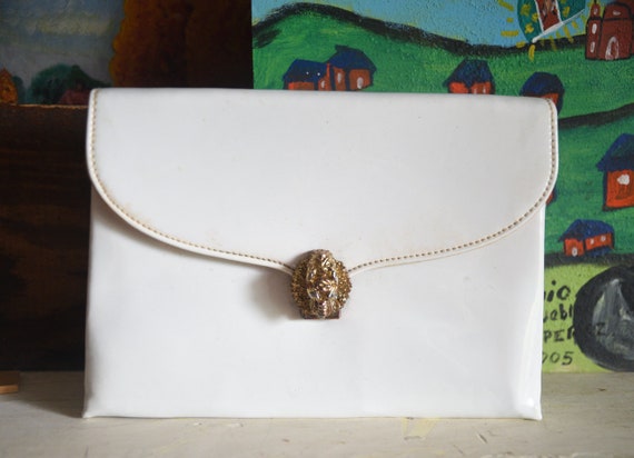 Vintage Patent Leather Purse - Clutch - Patent Lea