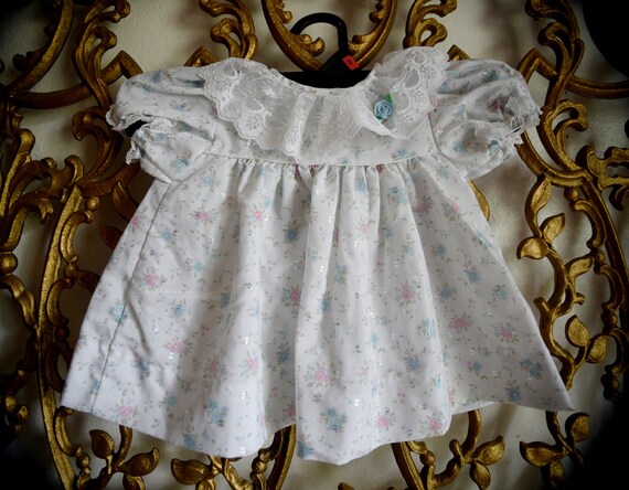 Matchinglook Baby Girl Dress for Special Occasion in Baby Blue Color 6-9 Months / Green