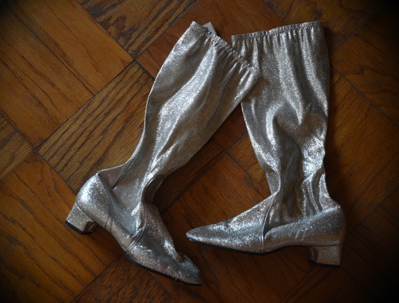 gogo boots silver